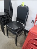 stackable chairs, w/ padded seats