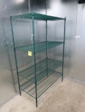 wire shelving unit, epoxy coated