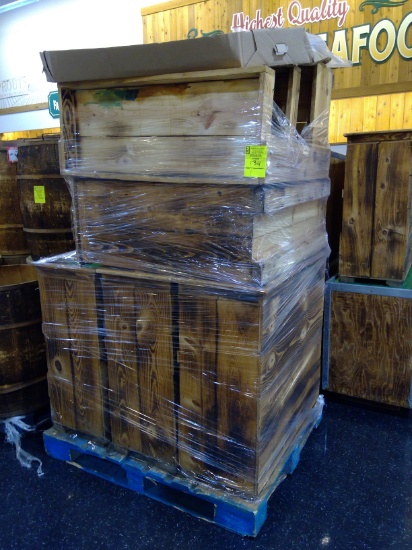 Pallet Of 3ft Wide Wooden Merchandising Shelves