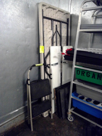 Step Ladder, Folding Table, Poly Case Fold Outs