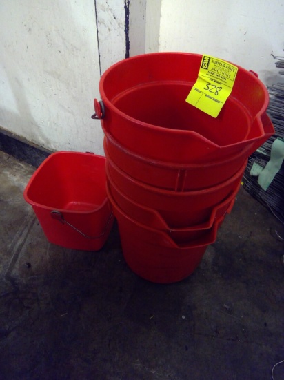 Group Of Small Plastic Buckets