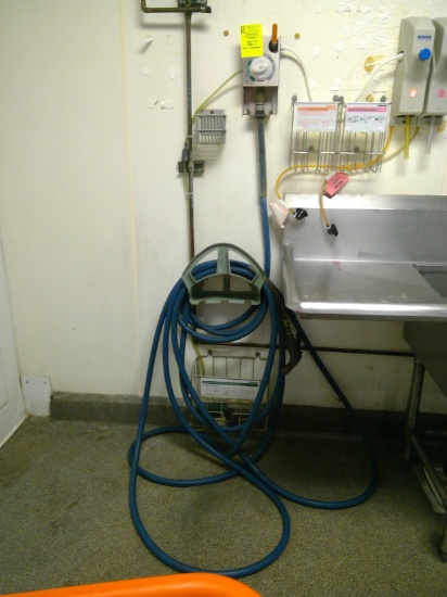 Heavy Duty Hose W/ Reel And Sanitizer Dispenser