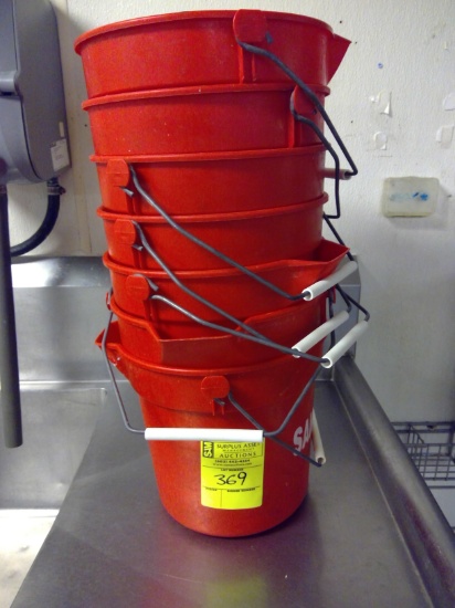 Group Of Small Plastic Buckets