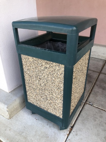 Trash Cans W/ Concrete/Metal Enclosures