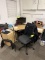 Office Chair, Desk and Wood Cabinet