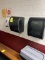 Paper towel and soap dispensers