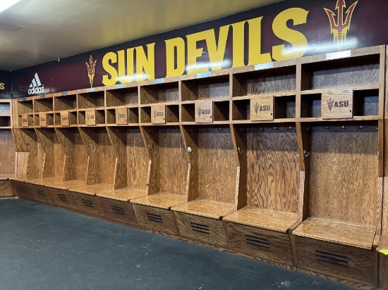 Wood Hockey Lockers 31" x 17" x 88"