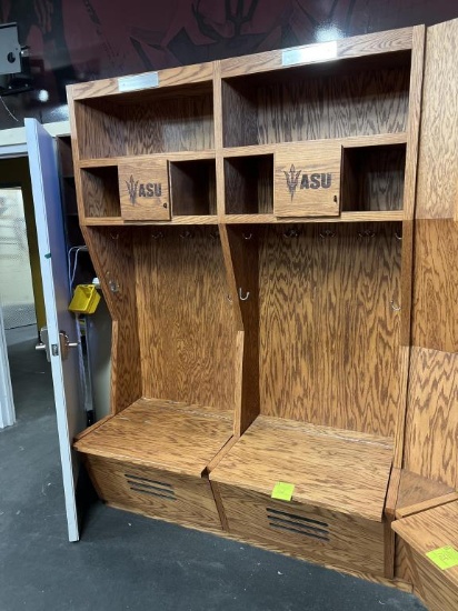 Wood Hockey Lockers 31" x 17" x 88"