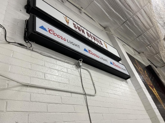 Coors light backlit signage