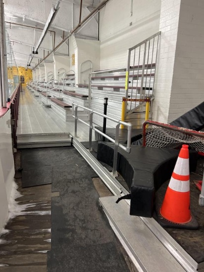 Approximately 185ft of aluminum bleachers