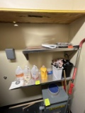 All stainless shelves in closet