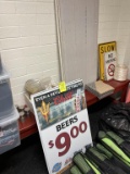 Assorted items on bench