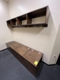 8ft Hockey Bench and Overshelf