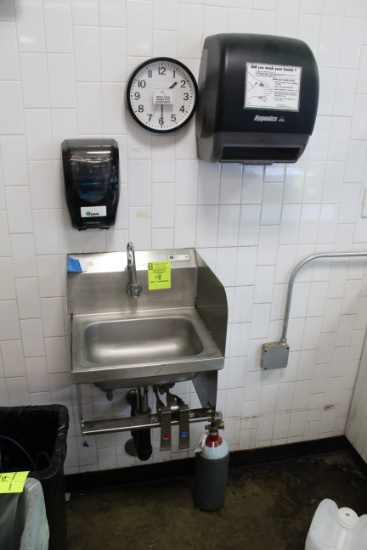 John Boos Stainless Hand Sink W/ Soap And Paper Towel Dispenser