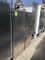Unmarked Two Door Stainless Refrigerator