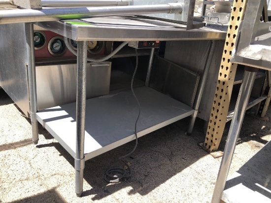 4ft Stainless Table W/ Hatco Hot Plate