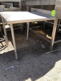 3ft Stainless Steel Table (Missing One Leg)