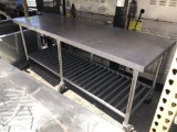 7ft Stainless Table On Casters