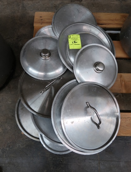 quantity of aluminum & stainless pan lids
