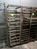 aluminum oven racks, side load, on casters