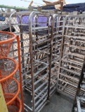 aluminum oven racks, side load, on casters