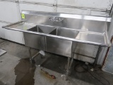 2-compartment sink w/ L & R drainboards