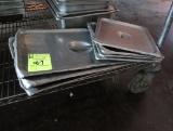 assorted stainless pan lids