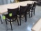 wooden chairs, table height