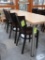 wooden chairs, table height