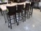 wooden chairs, bar height
