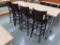 wooden chairs, bar height