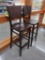 wooden chairs, bar height