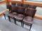 wooden chairs, table height