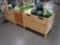 wooden produce merchandising displays