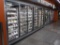 walk-in cooler w/ 12) glass doors & interior door racks