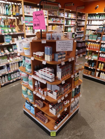 4-sided wooden merchandiser