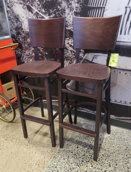 wooden chairs, bar height