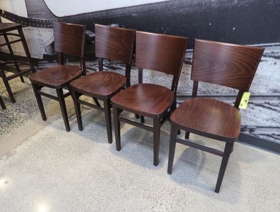 wooden chairs, table height