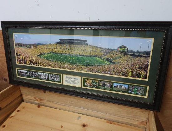 framed Oregon Ducks memorabilia