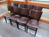 wooden chairs, table height