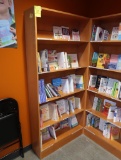 wooden bookshelf