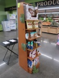 angled wooden merchandiser