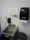 hand sink w/ soap & towell dispenser