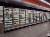 Kysor Warren freezer doors, w/ ele defrost, sold by the door, 13 door run (5+5+3)