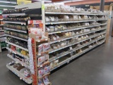 Lozier gondola shelving, 16' run + 1) 4' endcaps