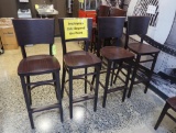 wooden chairs, bar height