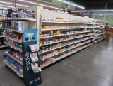 Lozier gondola shelving, 28' run + 2) 4' endcaps