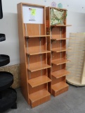 angled wooden merchandiser