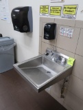 hand sink w/ soap & towell dispenser