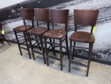 wooden chairs, bar height